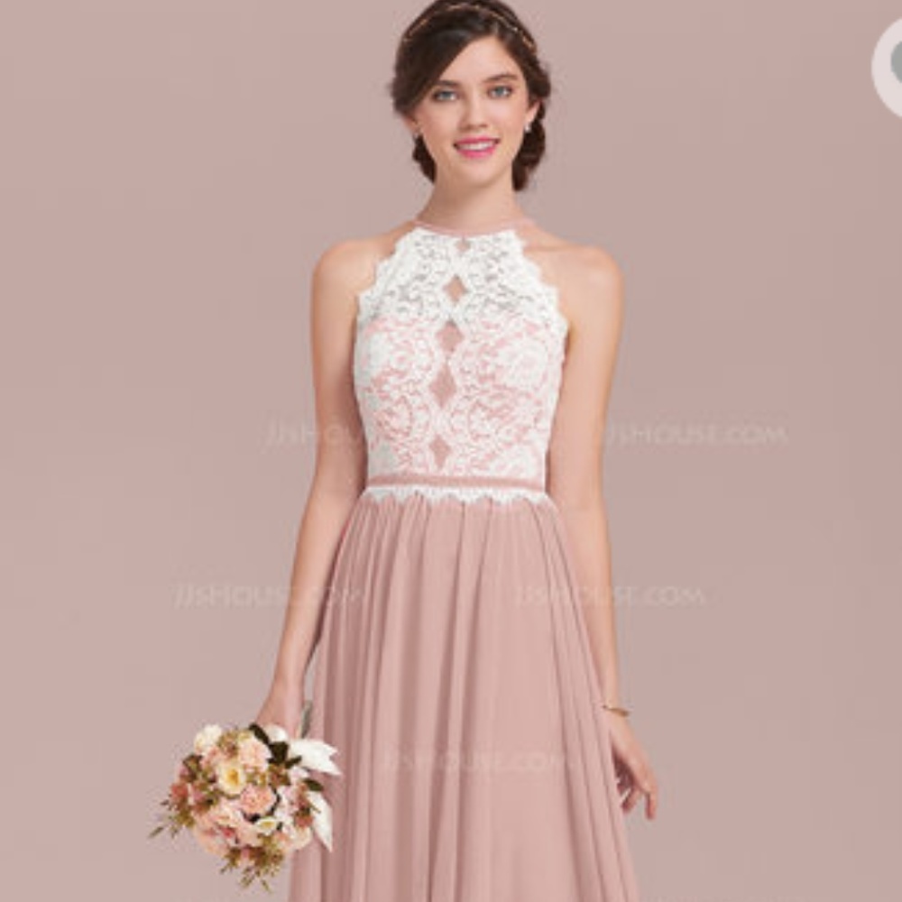 NWT sz 2 pink (dusty rose) maxi dress